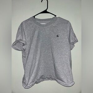 Calvin Klein Gray Short Sleeve Tee Classic Crew Neck